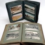 2 x postcards albums inc military, topographical, including Calcutta, ethnic etc