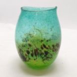 Monart? art glass vase 18cm high. In good used condition