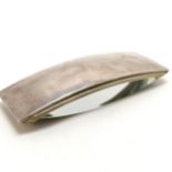 Silver 925 and glass Montblanc desk blotter, 19cm x 7cm. Has 1 screw missing and slight marks to the