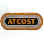 Atcost original enamel sign - 76cm x 30cm & slight frittering to edge