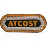 Atcost original enamel sign - 76cm x 30cm & slight losses to edge