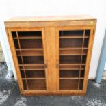 Art Deco walnut veneer glazed cabinet with original keys. 92cm wide x 27cm deep x 107cm high. Some