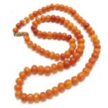 Antique strand of amber beads - 64cm & total weight 33g (beads are approx 9mm diameter) - SOLD ON