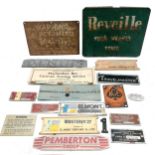 Collection of vintage signs inc ACE (machinery), Dennis, caravan plaques, Berkeley coachwork ltd
