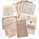 Qty of mostly newspapers - 1676 London Gazette #1149, 1812 Liverpool Mercury Vol II - #60, 1780