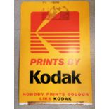 Original Kodak double sided advertising board - 78cm x 52cm & in used condition