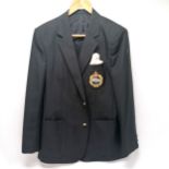 Officers black blazer bearing Tank Corp kings crown blazer badge - size 42