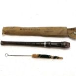 Vintage Sonora Blockflote rosewood recorder in original cloth case and cleaner. 33cm long