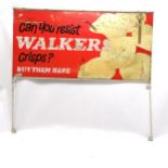 Original Walker crisps advertising sign from shop display - 60cm x 55cm (total height) & has