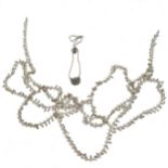 Ethnic white metal dowry belt (100cm) t/w ethnic pendant on necklace - SOLD ON BEHALF OF THE NEW