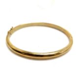 Heavy 9ct hallmarked gold bangle - 28.7g - SOLD ON BEHALF OF THE NEW BREAST CANCER UNIT APPEAL