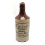 Clayton's ginger beer bottle - 18cm high & in good used condition