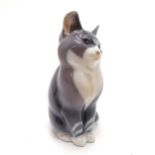 1990-94 Royal Copenhagen cat (plain grey) #1803 by Andrea Nielsen (née Pedersen) (1872-1936) -