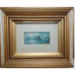 Original framed watercolour of sailing boats by George Vemply Burwood (1844–1917) - 47cm x 37.