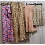 4 1960s-1970s Skirts. 2 Floral midi skirts in great condition. Long 'Liberty' skirt by 'Julie