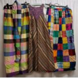 1960s 2 skirts and a Jeff Banks dress. Multi coloured patch work, long skirt in great condition,