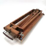 Watercolor Artist's Travelling En Plein Air folding mahogany stained Easel, marked 'LECHERTIE