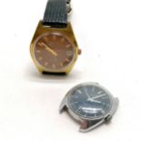 2 x vintage wristwatches - blue dial Rodania data sport manual wind & Sekonda automatic - both for