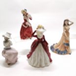 4 x ceramic figures - Royal Doulton Christmas Morn #HN1992 (no obvious damage), Coalport Margaret (