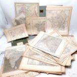 Folio containing a quantity of mostly world maps, some from 1854 Maps book Principal Places In The