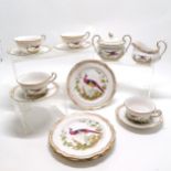 Qty of Spode Chelsea Bird teaware (plate is 20cm) - no obvious damage