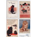 4 x Louis Wain (1860-1939) cat postcards i) 1913 At the cat show : Highly commended Tuck #9540 ii)