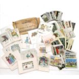 Packet of Marvel Christmas / New Year unused cards t/w qty of cigarette cards inc Wills floral &