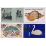 21 x novelty postcards inc pull-out, hold to light, boggle / googly eyes etc