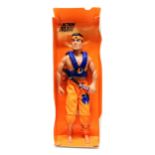 Super samurai Action man figure (1997) on original card / interior to box