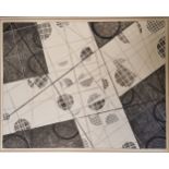 Brian Edward Dix (1939-2020), Framed, Microgauze, Acrylic on board, thread, etc.'Intersection',