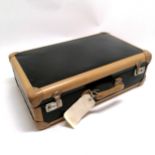 Vintage suitcase with black / tan detail - 49cm x 30cm x 15cm