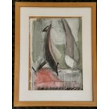 1996 framed mixed media picture 'Classical Balances : hanging and draped (small version) by Clive