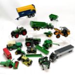 Quantity of Britain's Diecast Toys, to include large horsepower Fendt tractors, John Feere tractors,