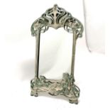 Silvered Art Nouveau style easel stand mirror - 50cm high x 30cm wide