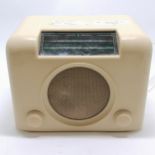 c.1950 cream bakelite Bush radio D.A.C.90A - 30cm x 18cm x 23cm high. Has original plug