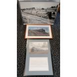 3 x railway pictures inc LM&S shape of things to come (57cm x 39cm)