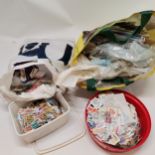 Large qty of stamps in 2 bags - weighs approx 6.6kgs