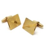 Pair of 14ct 585 marked cufflinks, 13.4g. In good bright condition - SOLD ON BEHALF OF THE NEW