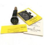 Gents Breitling 7104 chronograph wristwatch cal 7740 stainless steel cased, manual wind. Has