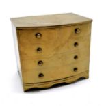 Antique novelty folk art brass money box in the form of a chest of drawers - 14cm across x 10cm deep