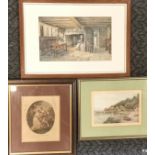 Original watercolour painting of Anne Hathaway's cottage signed I J Marshall 1879 - 41cm x 59cm t/