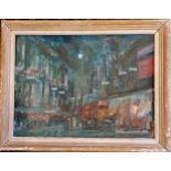Isherwood probably Lawrence James Isherwood (1917-1988) framed Impressionist/ Expressionist Oil on