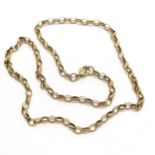 9ct hallmarked gold belcher link 54cm chain - 12.4g - SOLD ON BEHALF OF THE NEW BREAST CANCER UNIT