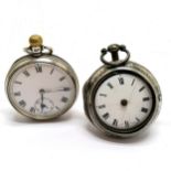 Silver hallmarked Dennison cased gents open faced pocket watch (48mm case) - runs with dedication to