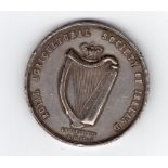 Unmarked silver 1862 Royal Agricultural Society of Ireland (Kennaught farming society) medallion