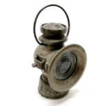 King Road Lucas no.75C motoring oil lamp. 32cm to top of handle. Has a fracture rto the top and