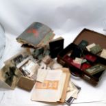 Qty of paperwork inc collection of diaries covering WWI, collection of postcards, mixed ephemera etc
