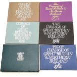 GB 6 x year proof coin sets - 1978-1982 & 1986
