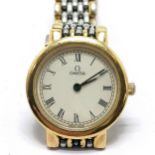 Ladies Omega de ville quartz wristwatch in 2 tone metal - 20mm case & needs battery - WE CANNOT