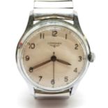 Gents Longines vintage wristwatch with stainless steel back & chromed front - 32mm case & for spares